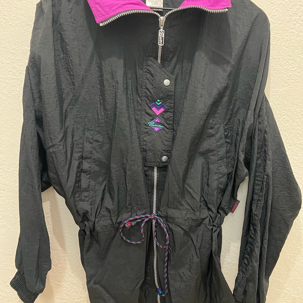 Vintage Puma Black and Pink Women's Jacket
